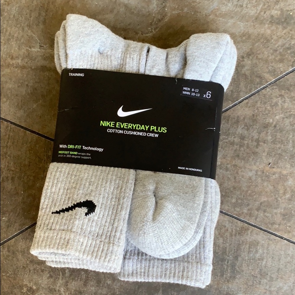 NIKE 6 pairs socks set EVERYDAY CUSHIONED CREW SOCKS Men’s - Picture 16 of 16